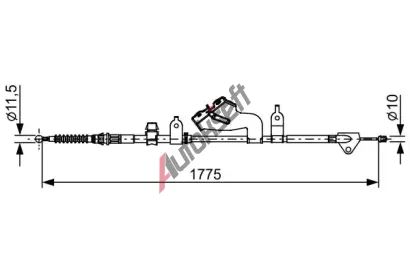 BOSCH Tažné lanko parkovací brzdy BO 1987482655, 1 987 482 655 BOSCH Tažné lanko parkovací brzdy BO 1987482655, 1 987 482 655