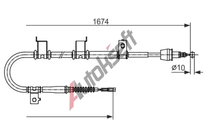 BOSCH Tan lanko parkovac brzdy BO 1987482714, 1 987 482 714
