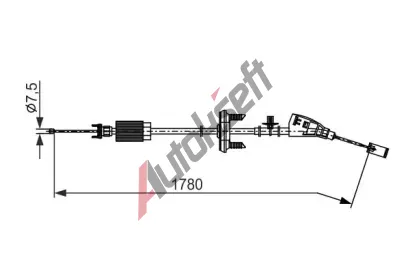 BOSCH Tažné lanko parkovací brzdy BO 1987482796, 1 987 482 796 BOSCH Tažné lanko parkovací brzdy BO 1987482796, 1 987 482 796