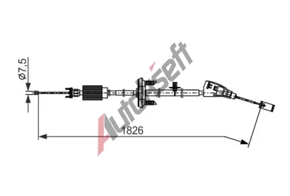 BOSCH Tažné lanko parkovací brzdy BO 1987482799, 1 987 482 799 BOSCH Tažné lanko parkovací brzdy BO 1987482799, 1 987 482 799