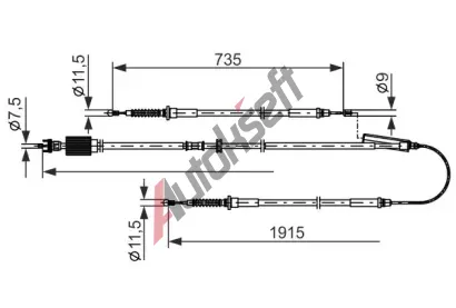 BOSCH Tan lanko parkovac brzdy BO 1987482801, 1 987 482 801