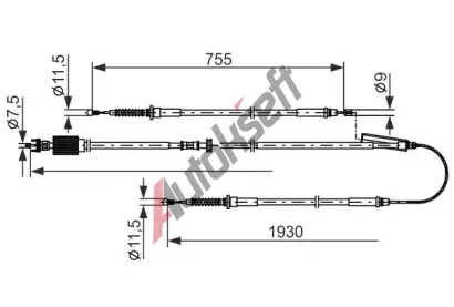 BOSCH Tan lanko parkovac brzdy BO 1987482802, 1 987 482 802