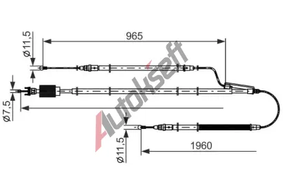 BOSCH Tan lanko parkovac brzdy BO 1987482805, 1 987 482 805