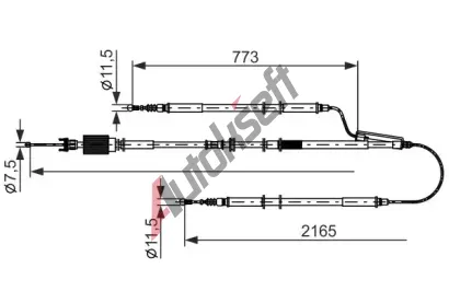 BOSCH Tan lanko parkovac brzdy BO 1987482806, 1 987 482 806