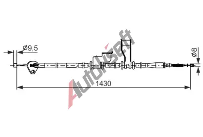BOSCH Ta�n� lanko parkovac� brzdy BO 1987482835, 1 987 482 835