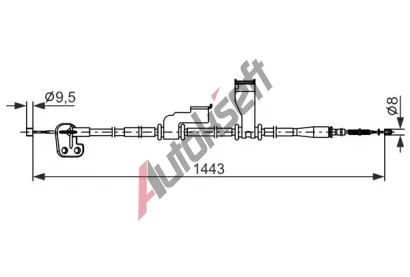 BOSCH Ta�n� lanko parkovac� brzdy BO 1987482836, 1 987 482 836