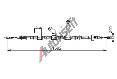 BOSCH Ta�n� lanko parkovac� brzdy BO 1987482841, 1 987 482 841