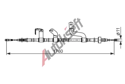 BOSCH Ta�n� lanko parkovac� brzdy BO 1987482842, 1 987 482 842