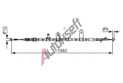 BOSCH Ta�n� lanko parkovac� brzdy BO 1987482852, 1 987 482 852