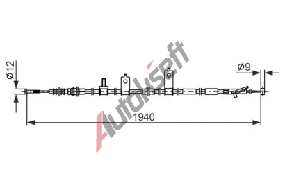 BOSCH Ta�n� lanko parkovac� brzdy BO 1987482853, 1 987 482 853