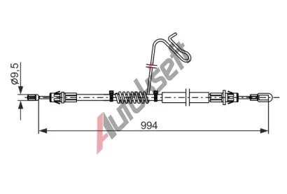 BOSCH Tažné lanko parkovací brzdy BO 1987482882, 1 987 482 882  BOSCH Tažné lanko parkovací brzdy BO 1987482882, 1 987 482 882