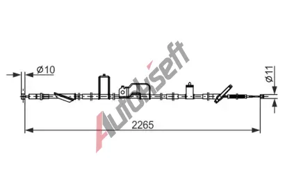 BOSCH Tažné lanko parkovací brzdy BO 1987482918, 1 987 482 918 BOSCH Tažné lanko parkovací brzdy BO 1987482918, 1 987 482 918