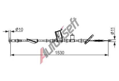 BOSCH Tažné lanko parkovací brzdy BO 1987482919, 1 987 482 919 BOSCH Tažné lanko parkovací brzdy BO 1987482919, 1 987 482 919