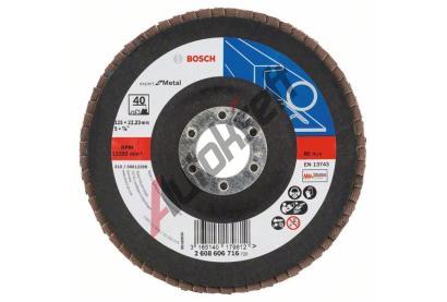 BOSCH Lamelový brusný kotouč X551, Expert for Metal; 125 mm, 22,23 mm, 40 BO 2608606716, GV BO2608606716 BOSCH Lamelový brusný kotouč X551, Expert for Metal; 125 mm, 22,23 mm, 40 BO 2608606716, GV BO2608606716