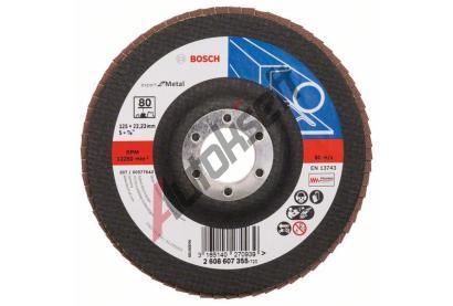 BOSCH Lamelový brusný kotouč X551, Expert for Metal; 125 mm, 22,23 mm, 80 BO 2608607355, GV BO2608607355 BOSCH Lamelový brusný kotouč X551, Expert for Metal; 125 mm, 22,23 mm, 80 BO 2608607355, GV BO2608607355