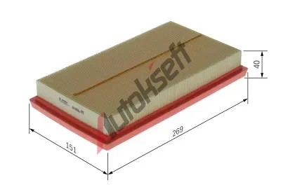 BOSCH Vzduchov filtr BO F026400674, F 026 400 674