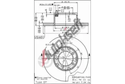 BREMBO Brzdov kotou - 280 mm BRE 08.3959.20, 08.3959.20