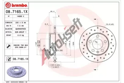 BREMBO Brzdov kotou XTRA LINE - 230 mm BRE 08.7165.1X, 08.7165.1X