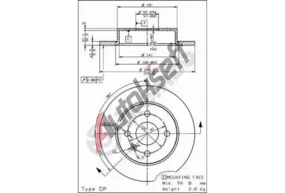 BREMBO Brzdov kotou MAX LINE - 240 mm BRE 08.7626.75, 08.7626.75