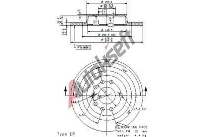 BREMBO Brzdov kotou COATED DISC LINE - 278 mm BRE 08.9511.11, 08.9511.11