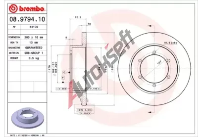 BREMBO Brzdov kotou - 280 mm BRE 08.9794.10, 08.9794.10