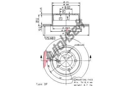 BREMBO Brzdov kotou COATED DISC LINE - 280 mm BRE 08.9859.81, 08.9859.81