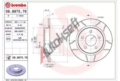 BREMBO Brzdov kotou MAX LINE - 280 mm BRE 08.9975.76, 08.9975.76