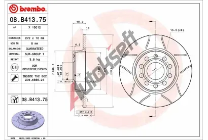 BREMBO Brzdov kotou MAX LINE - 272 mm BRE 08.B413.75, 08.B413.75