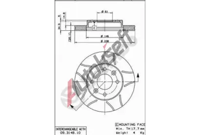 BREMBO Brzdov kotou MAX LINE - 238 mm BRE 09.3148.75, 09.3148.75