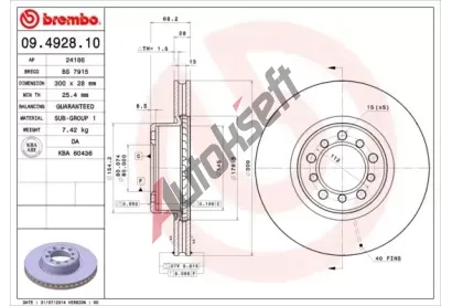 BREMBO Brzdov kotou - 300 mm BRE 09.4928.10, 09.4928.10