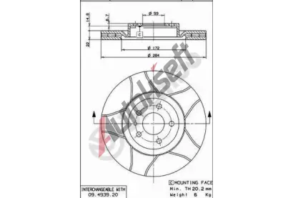 BREMBO Brzdov kotou MAX LINE - 284 mm BRE 09.4939.76, 09.4939.76