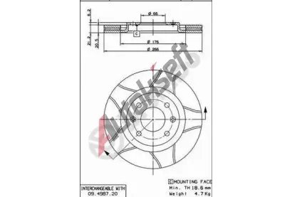BREMBO Brzdov kotou MAX LINE - 266 mm BRE 09.4987.76, 09.4987.76