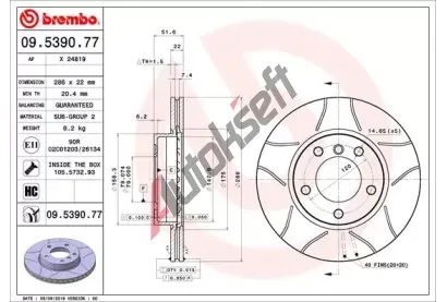 BREMBO Brzdov kotou MAX LINE - 286 mm BRE 09.5390.77, 09.5390.77