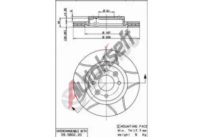 BREMBO Brzdov kotou MAX LINE - 259 mm BRE 09.5802.76, 09.5802.76