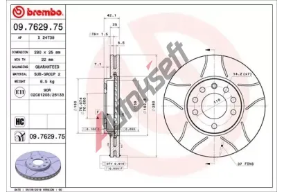BREMBO Brzdov kotou MAX LINE - 280 mm BRE 09.7629.75, 09.7629.75