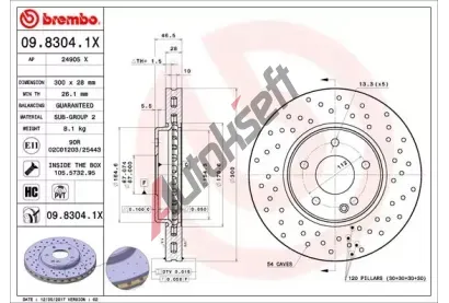 BREMBO Brzdov kotou XTRA LINE - 300 mm BRE 09.8304.1X, 09.8304.1X