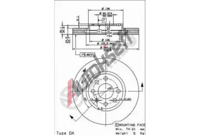 BREMBO Brzdov kotou MAX LINE - 260 mm BRE 09.8601.75, 09.8601.75