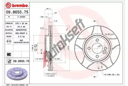 BREMBO Brzdov kotou MAX LINE - 276 mm BRE 09.8655.75, 09.8655.75