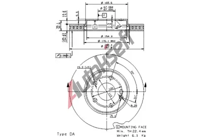 BREMBO Brzdov kotou COATED DISC LINE - 288 mm BRE 09.8681.11, 09.8681.11