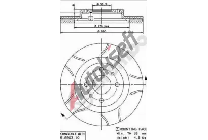 BREMBO Brzdov kotou MAX LINE - 260 mm BRE 09.8903.75, 09.8903.75