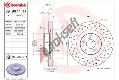 BREMBO Brzdov kotou XTRA LINE - 293 mm BRE 09.9077.1X, 09.9077.1X