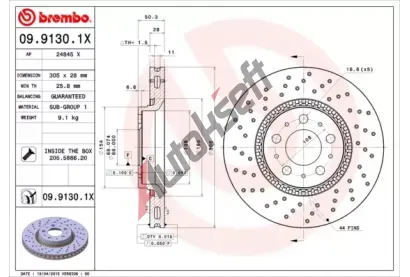 BREMBO Brzdov kotou XTRA LINE - 305 mm BRE 09.9130.1X, 09.9130.1X