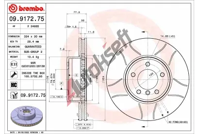 BREMBO Brzdov kotou MAX LINE - 324 mm BRE 09.9172.75, 09.9172.75