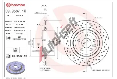 BREMBO Brzdov� kotou� XTRA LINE - 302 mm BRE 09.9587.1X, 09.9587.1X