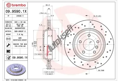 BREMBO Brzdový kotouč XTRA LINE - Xtra BRE 09.9590.1X, 09.9590.1X BREMBO Brzdový kotouč XTRA LINE - Xtra BRE 09.9590.1X, 09.9590.1X
