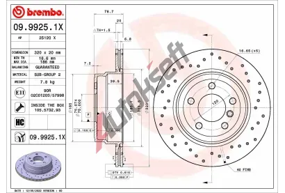 BREMBO Brzdov kotou XTRA LINE - 320 mm BRE 09.9925.1X, 09.9925.1X