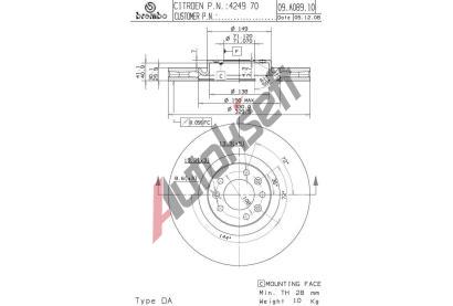 BREMBO Brzdov kotou COATED DISC LINE - 330 mm BRE 09.A089.11, 09.A089.11