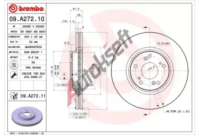 BREMBO Brzdov kotou COATED DISC LINE - 300 mm BRE 09.A272.11, 09.A272.11