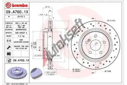 BREMBO Brzdov kotou XTRA LINE - 300 mm BRE 09.A760.1X, 09.A760.1X