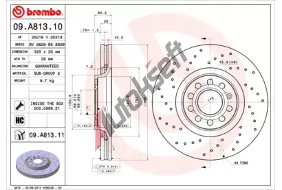 BREMBO Brzdov kotou COATED DISC LINE - 320 mm BRE 09.A813.11, 09.A813.11